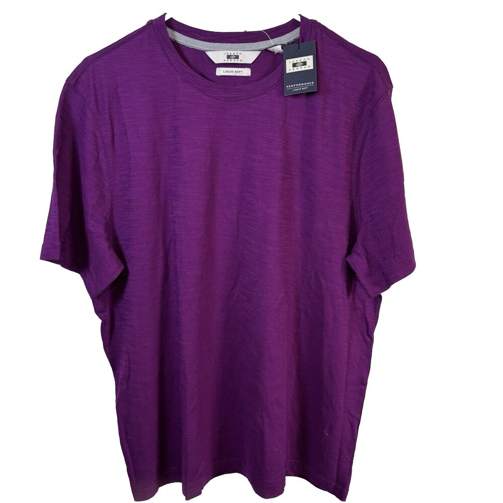 Joseph Abboud Liquid Soft Tee Men’s Cotton Crewneck Burgundy  Size L Streetwear